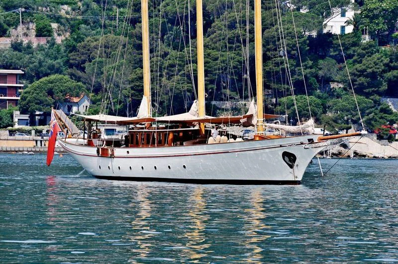 a sailboat on the water aboard YANIKA Yacht for Sale