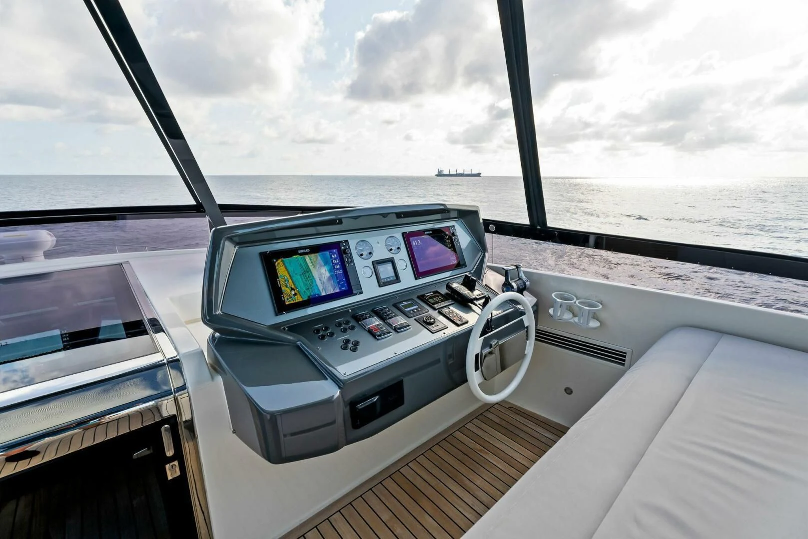 a dashboard of a car aboard SILHOUETTE Yacht for Sale