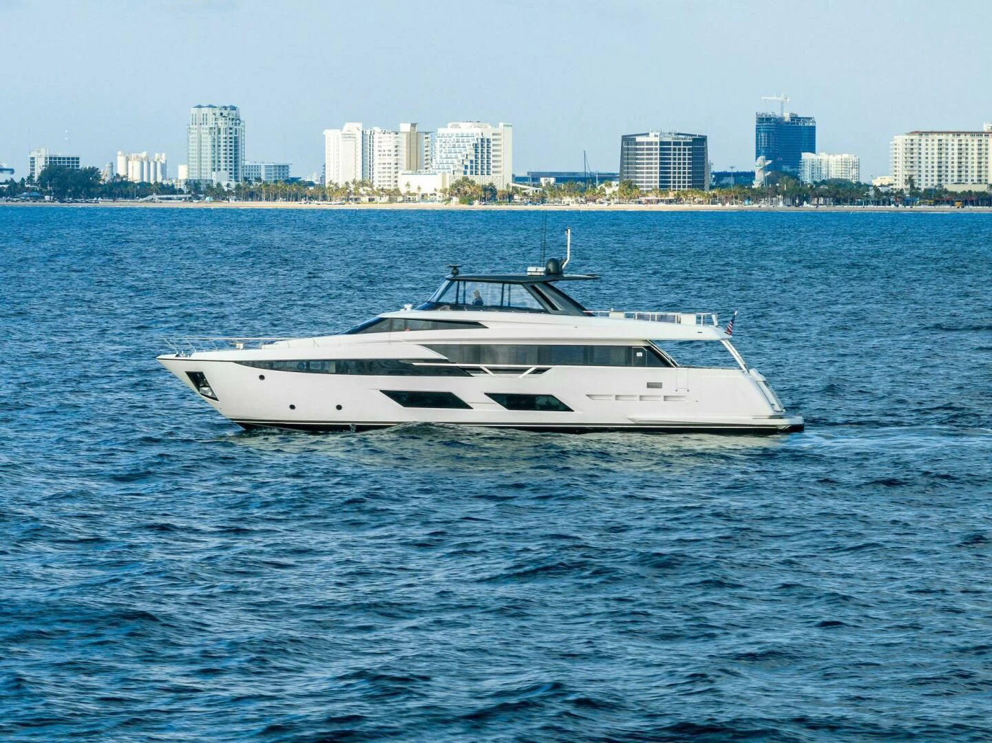 a white yacht in the water aboard SILHOUETTE Yacht for Sale