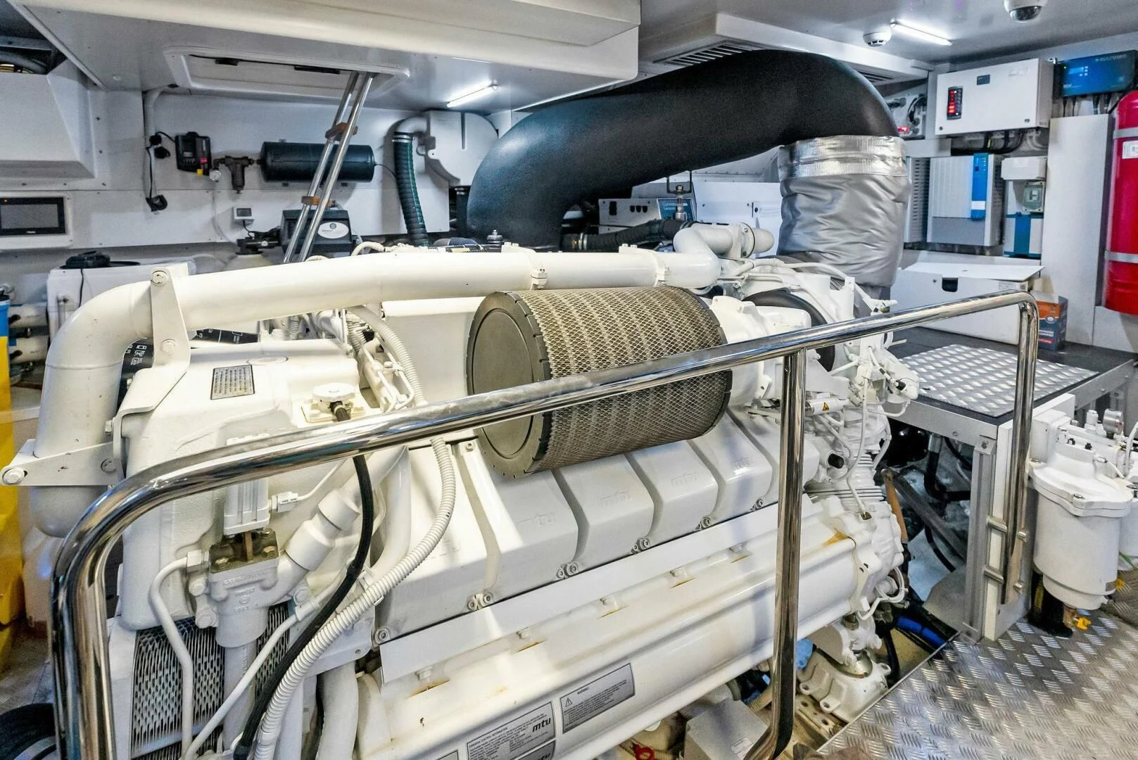 a machine with a large metal object aboard SILHOUETTE Yacht for Sale