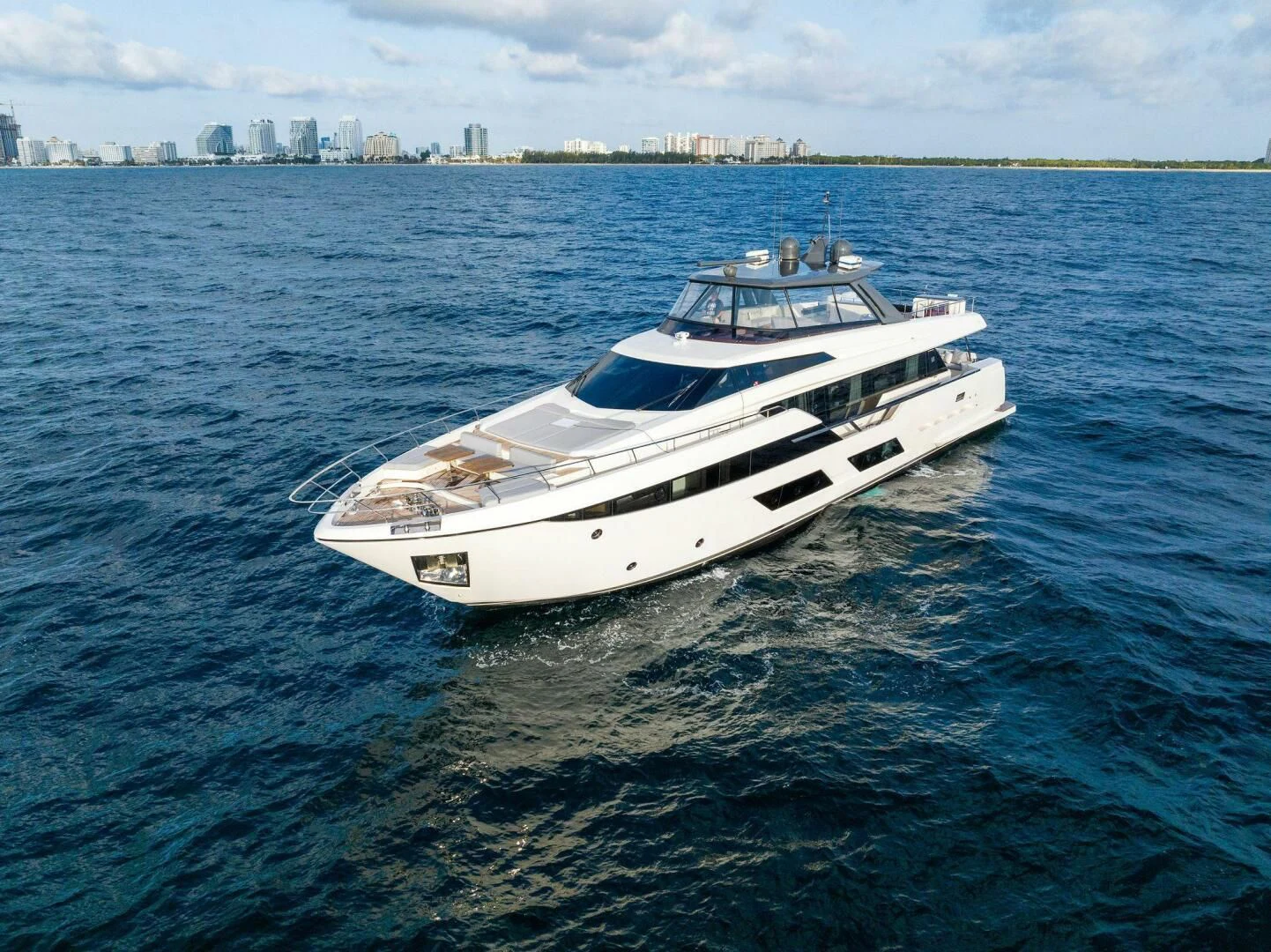 a white yacht in the water aboard SILHOUETTE Yacht for Sale