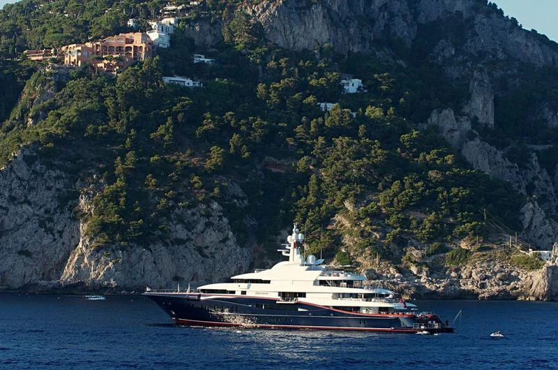 a boat on the water aboard NIRVANA Yacht for Sale