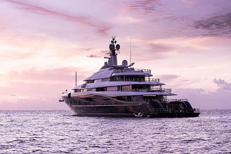 a boat in the water aboard NIRVANA Yacht for Sale