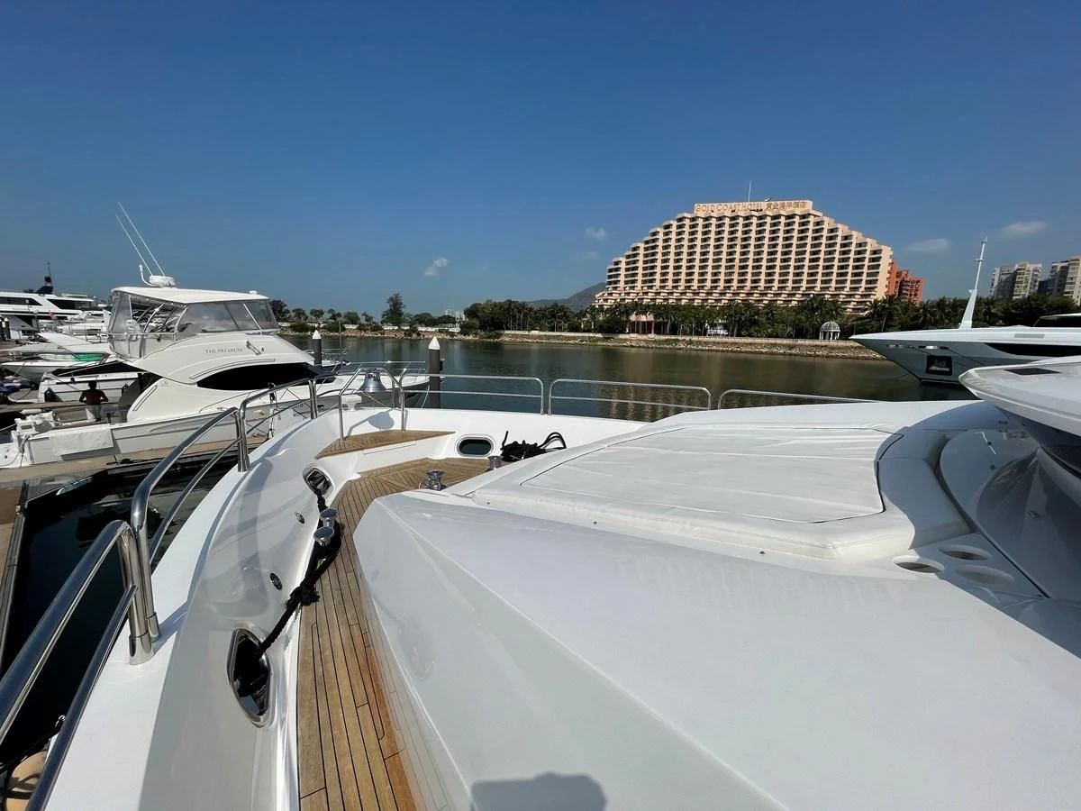 a group of boats on a body of water aboard SUNSEEKER 30M Yacht for Sale
