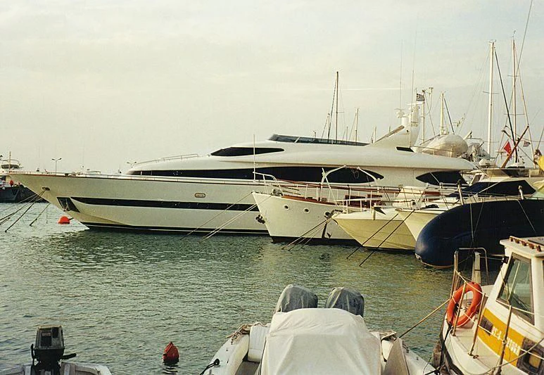 a boat docked at a pier aboard SEA JAGUAR Yacht for Sale