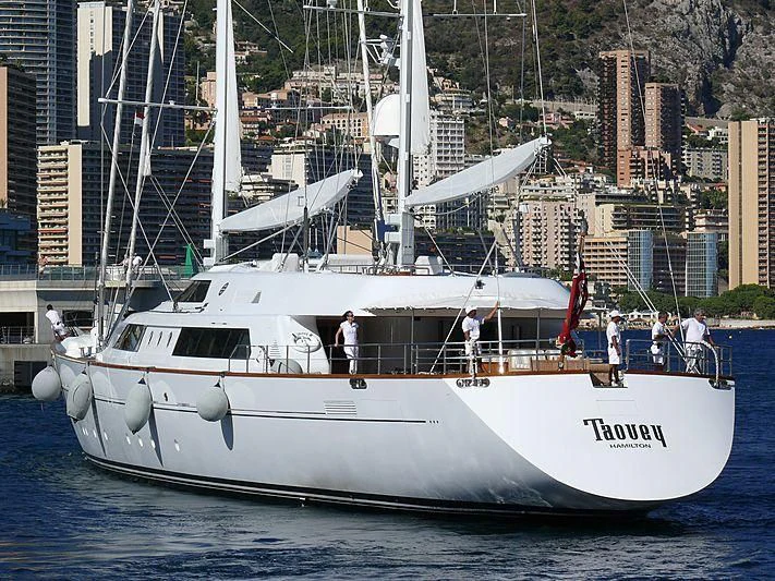 a boat with people on it aboard TAOUEY Yacht for Sale