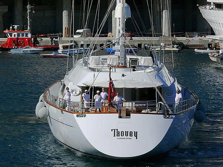a group of people on a boat aboard TAOUEY Yacht for Sale