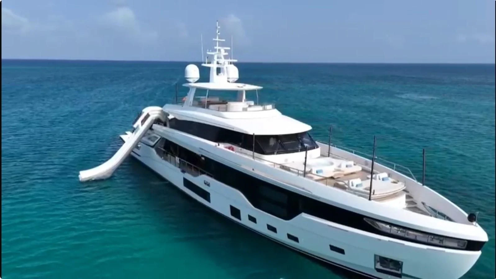 a white yacht in the ocean aboard VOLO MARE Yacht for Charter