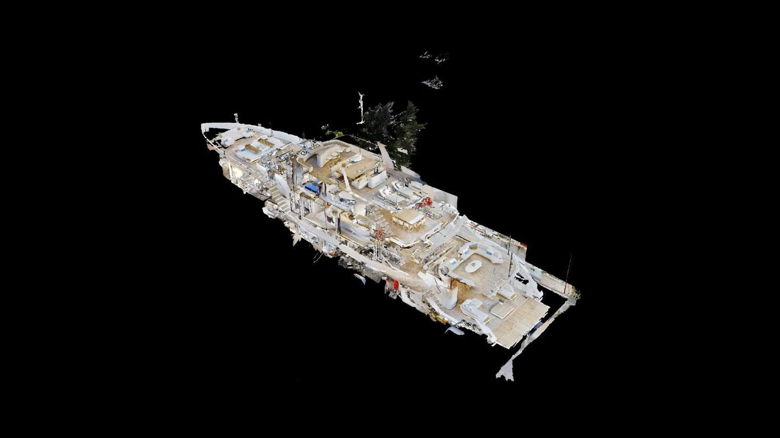 a satellite in space aboard VOLO MARE Yacht for Charter
