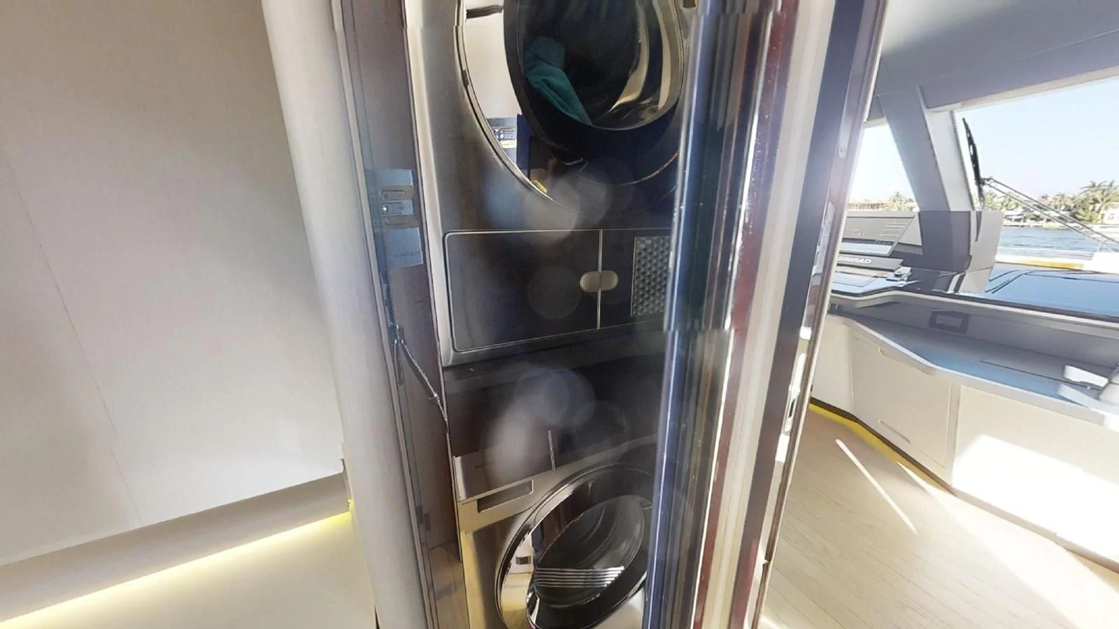 a machine with a large lens aboard VOLO MARE Yacht for Charter