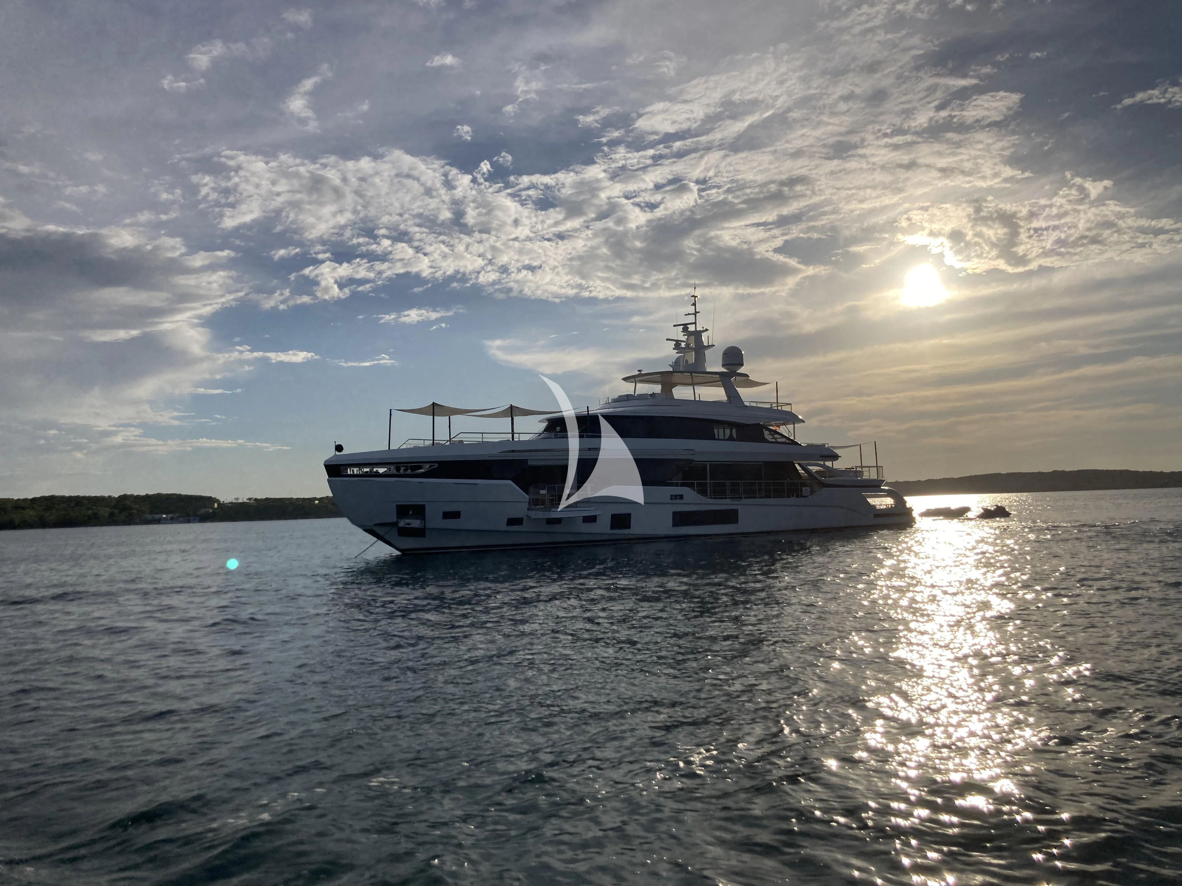 a boat on the water aboard VOLO MARE Yacht for Charter