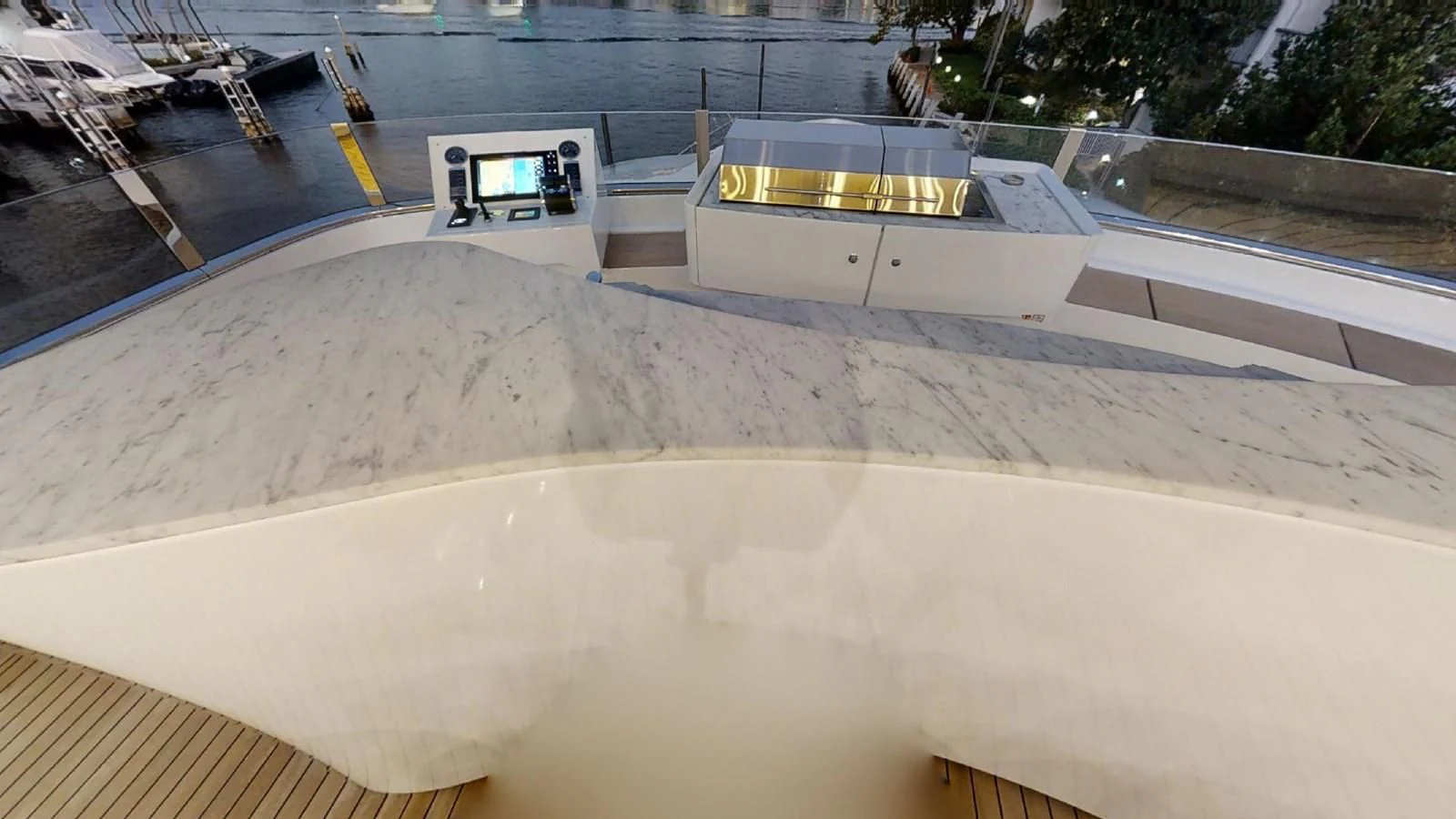 a large concrete foundation aboard VOLO MARE Yacht for Charter