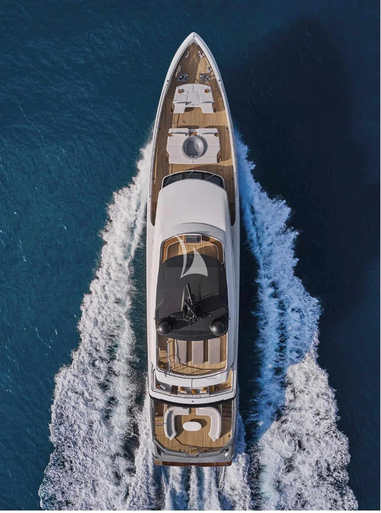 a rocket taking off from the ground aboard VOLO MARE Yacht for Charter
