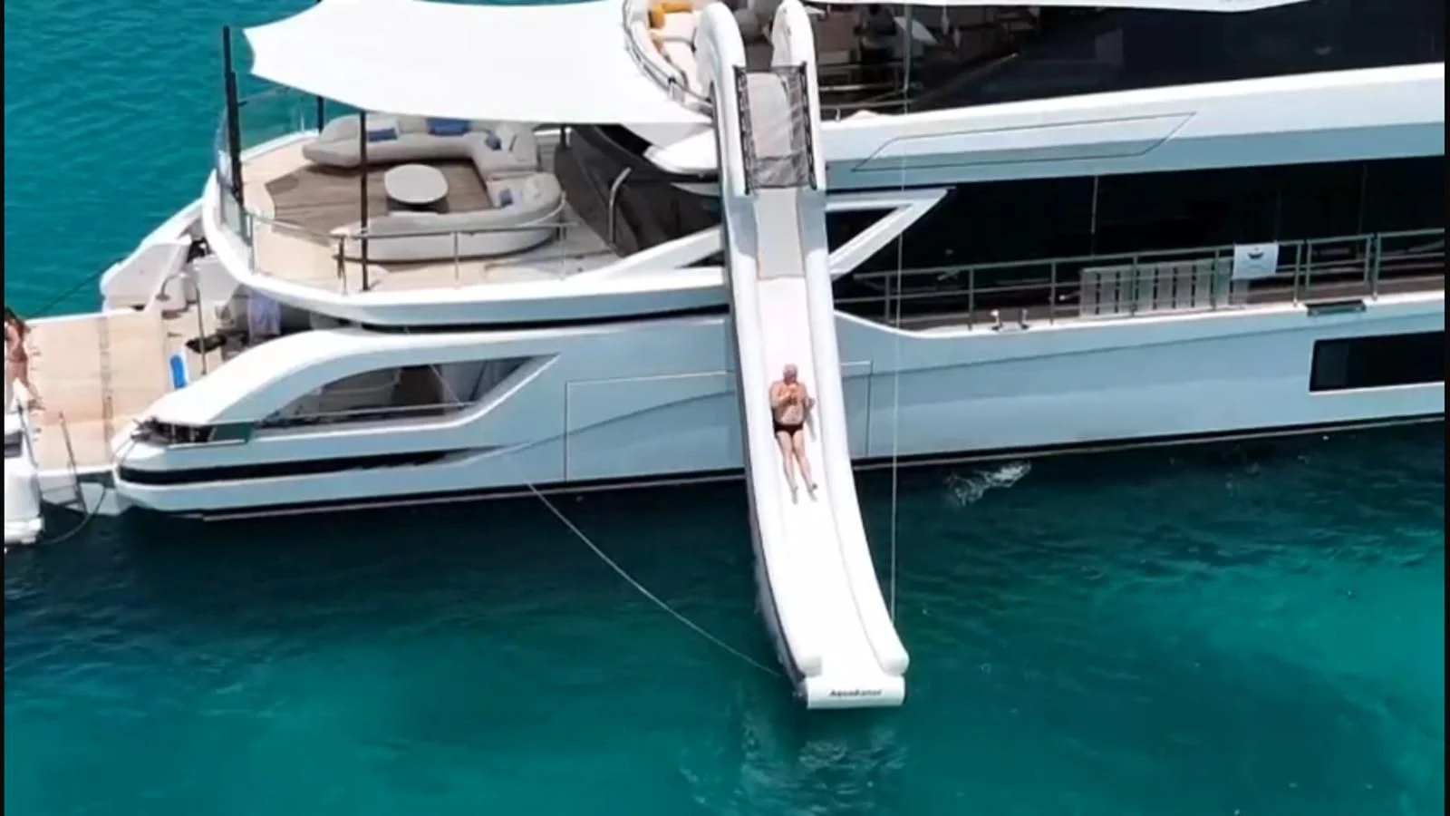 a white boat in the water aboard VOLO MARE Yacht for Charter