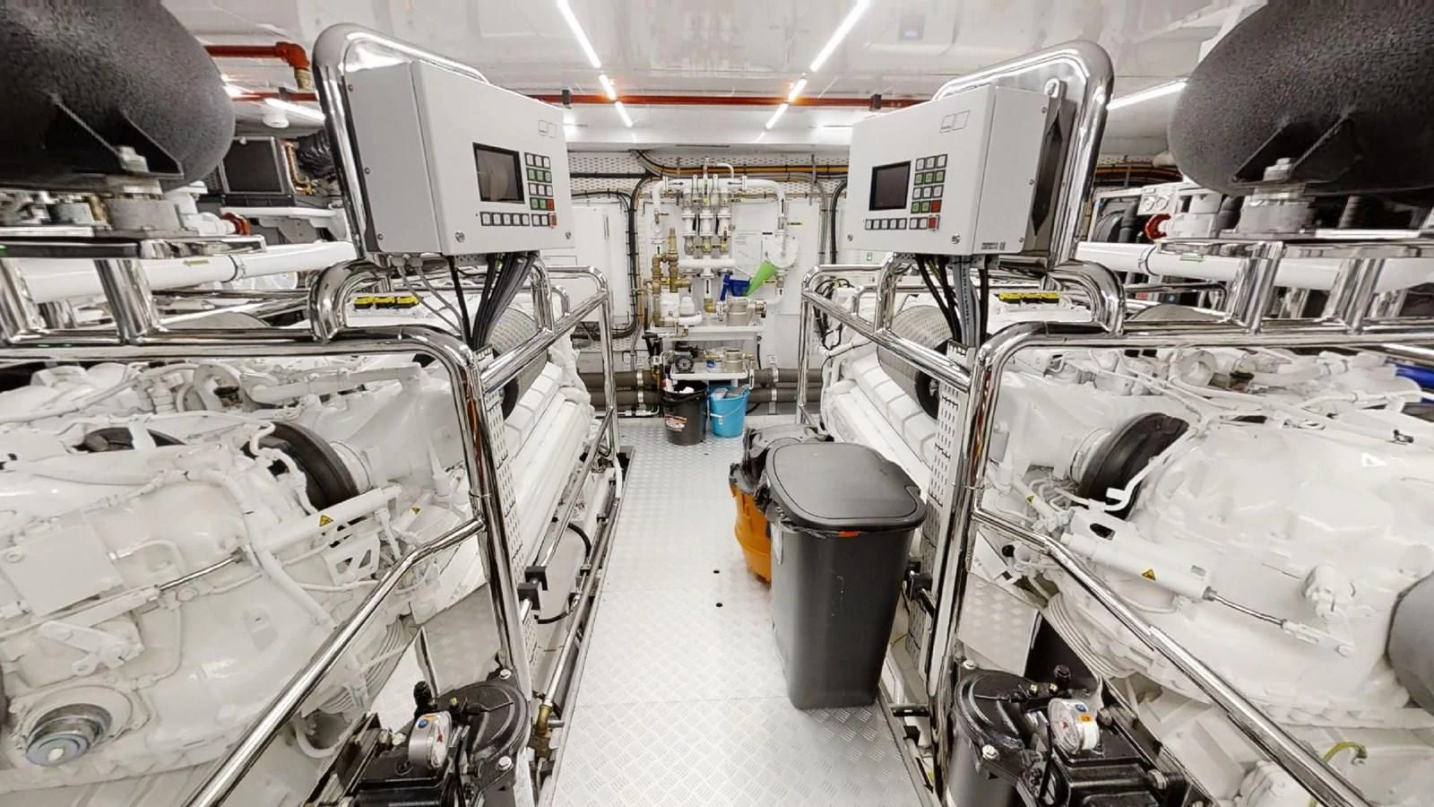 a room with machinery aboard VOLO MARE Yacht for Charter