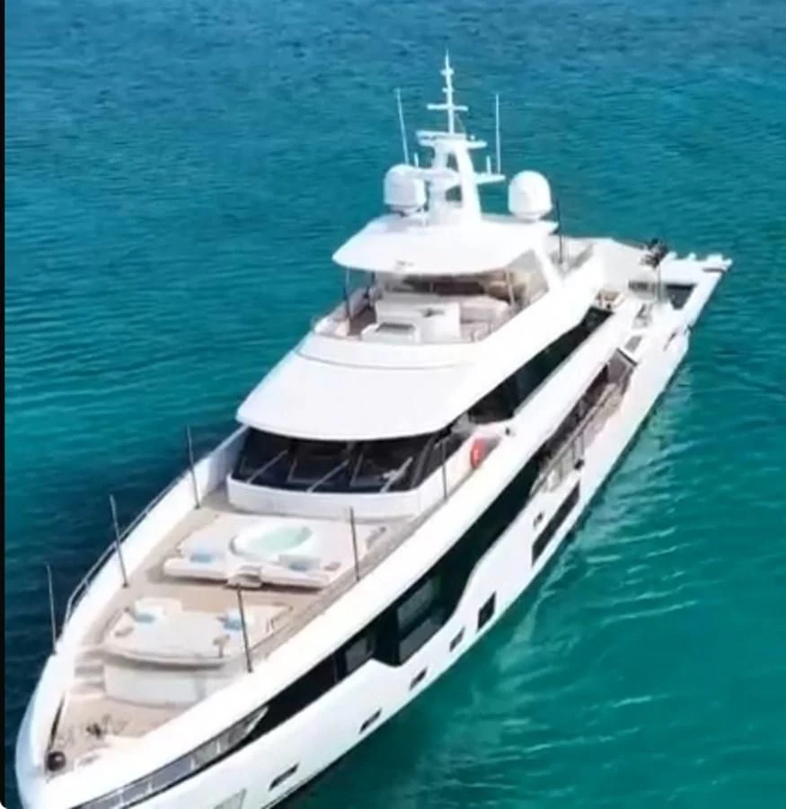 a white boat in the water aboard VOLO MARE Yacht for Charter