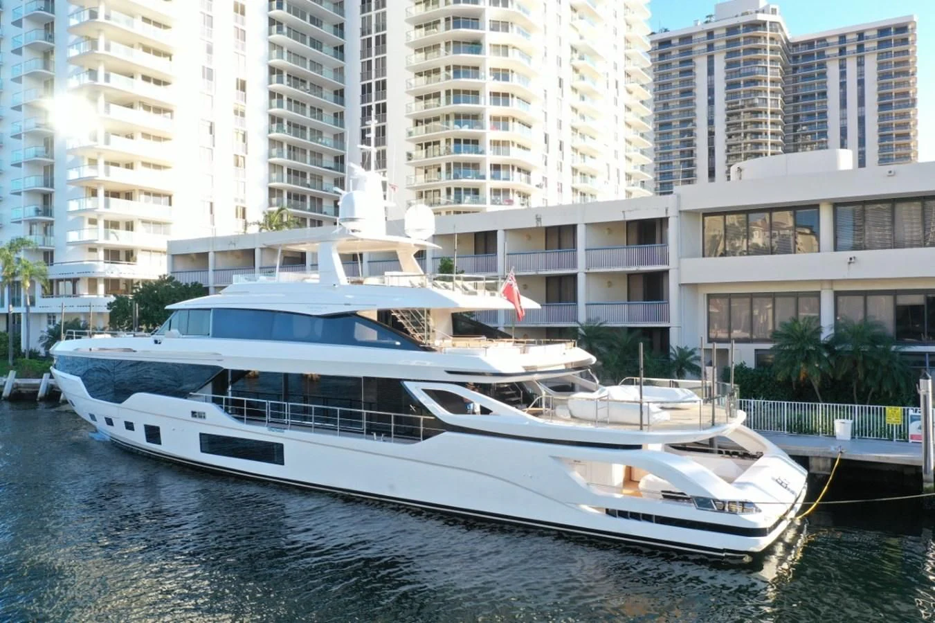 a boat parked on the water aboard VOLO MARE Yacht for Charter