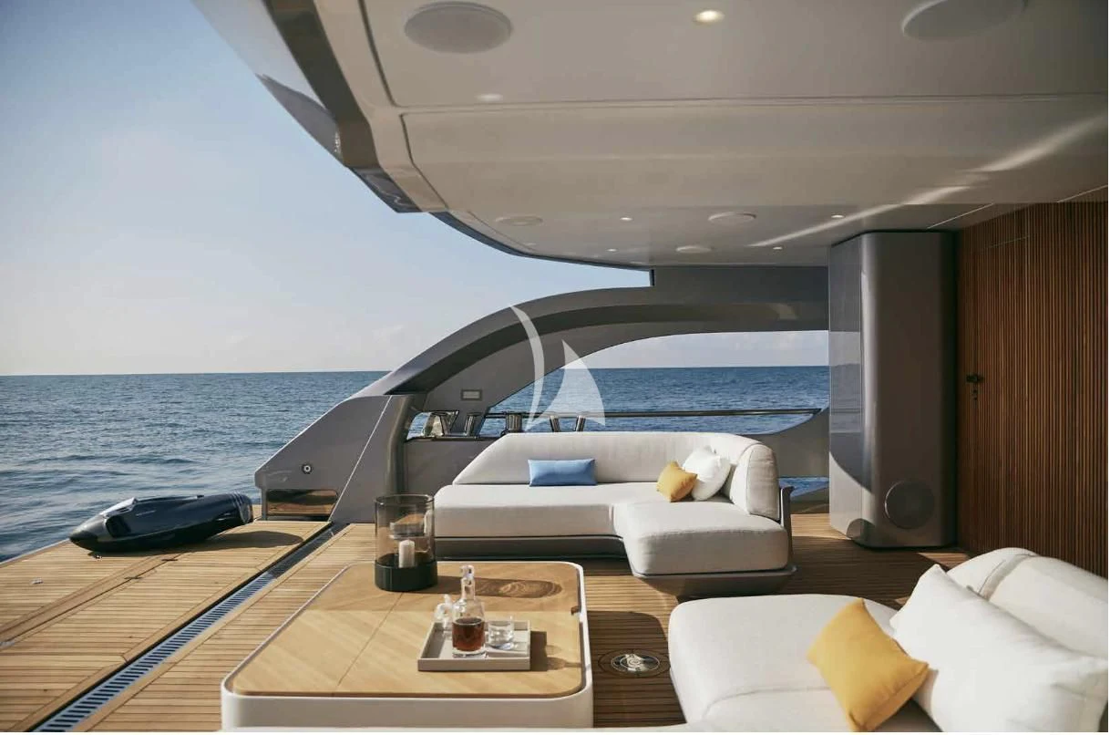 a boat on the water aboard VOLO MARE Yacht for Charter