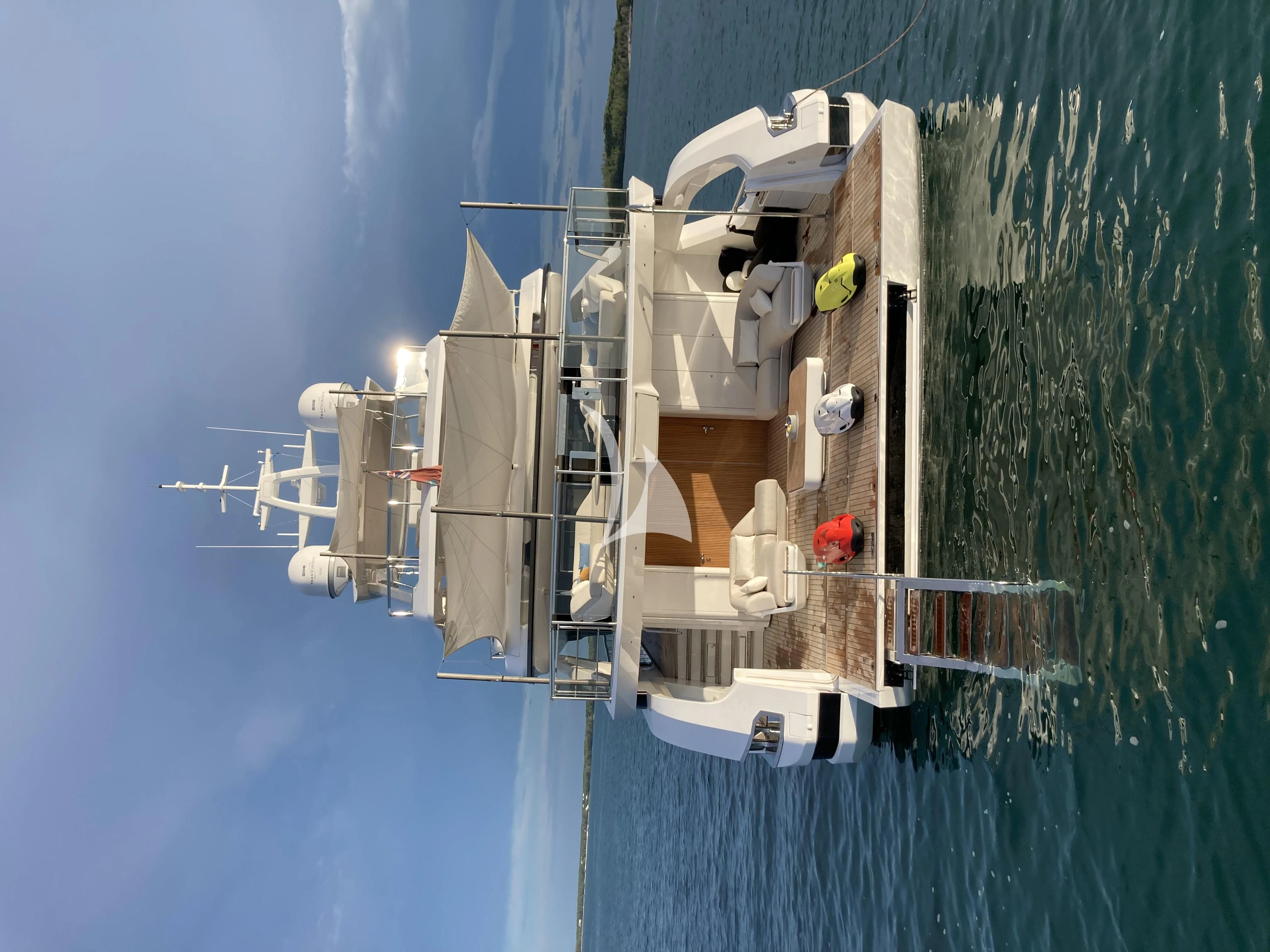a boat on the water aboard VOLO MARE Yacht for Charter