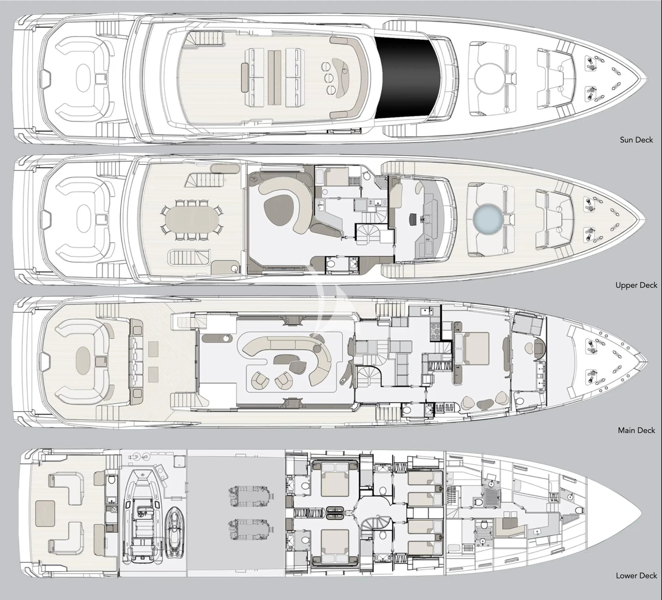 diagram aboard VOLO MARE Yacht for Charter