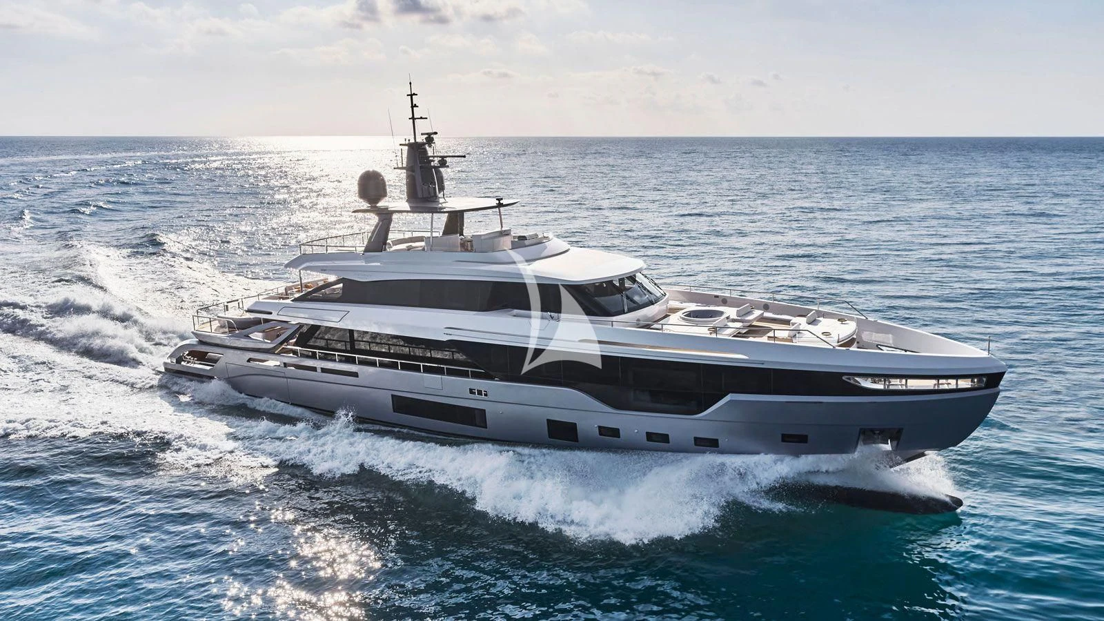 a large white yacht aboard VOLO MARE Yacht for Charter