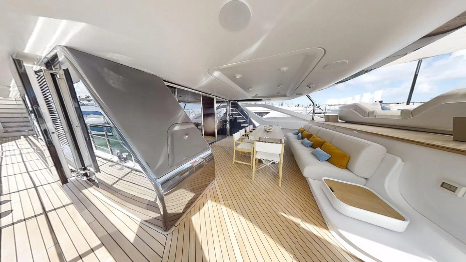 inside of a plane aboard VOLO MARE Yacht for Charter