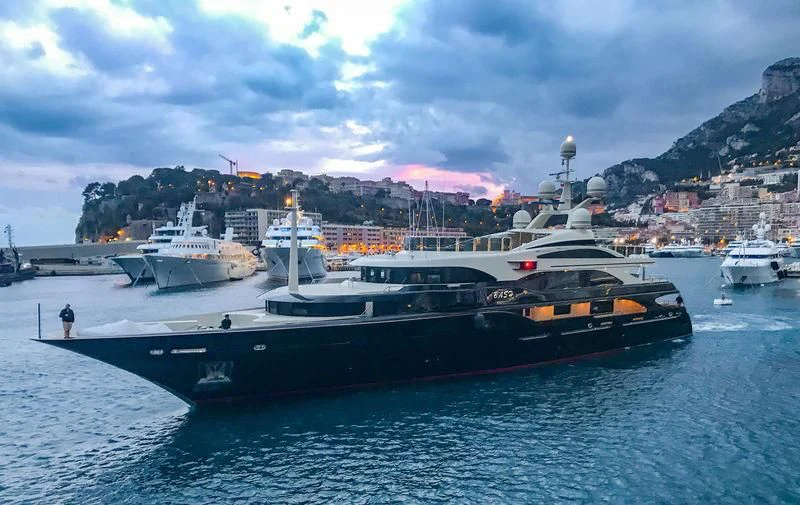 a large ship in the water aboard AUSTRALIA Yacht for Sale