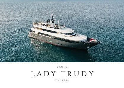 a ship in the water aboard LADY TRUDY Yacht for Charter