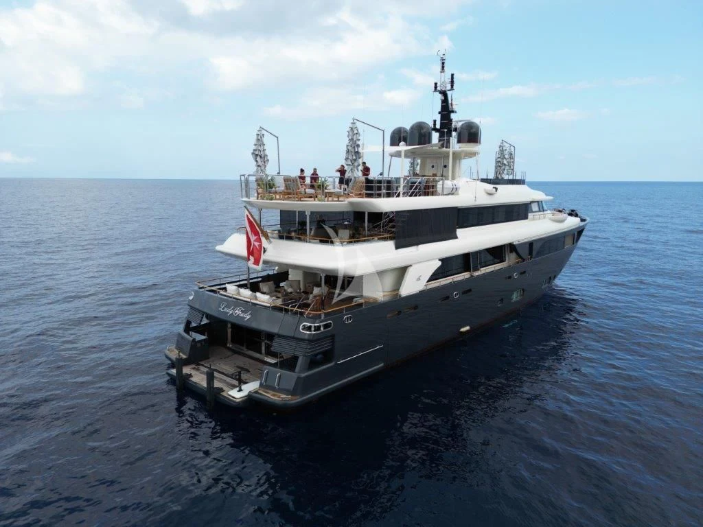 a boat in the water aboard LADY TRUDY Yacht for Charter
