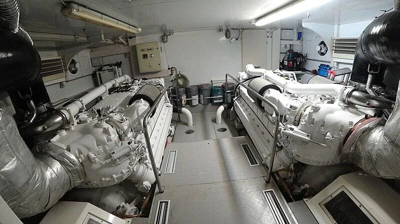 a room with machinery aboard FAIR LADY SILVIA Yacht for Sale