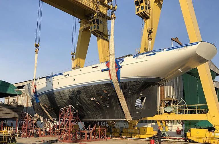 a large metal structure with a large metal structure on top aboard VELA Yacht for Sale