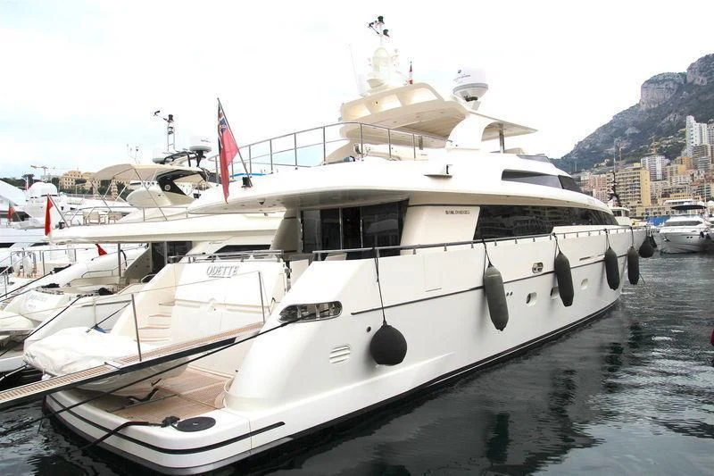 a boat on the water aboard LA FLEUR Yacht for Sale