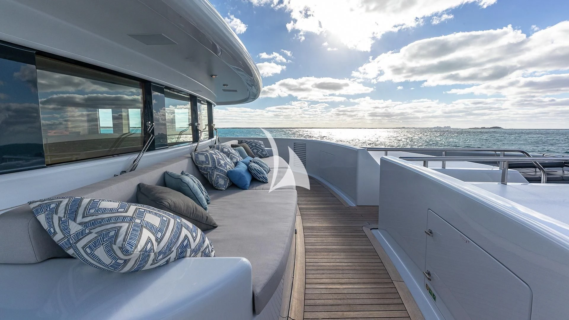 a boat on the water aboard LIND Yacht for Charter