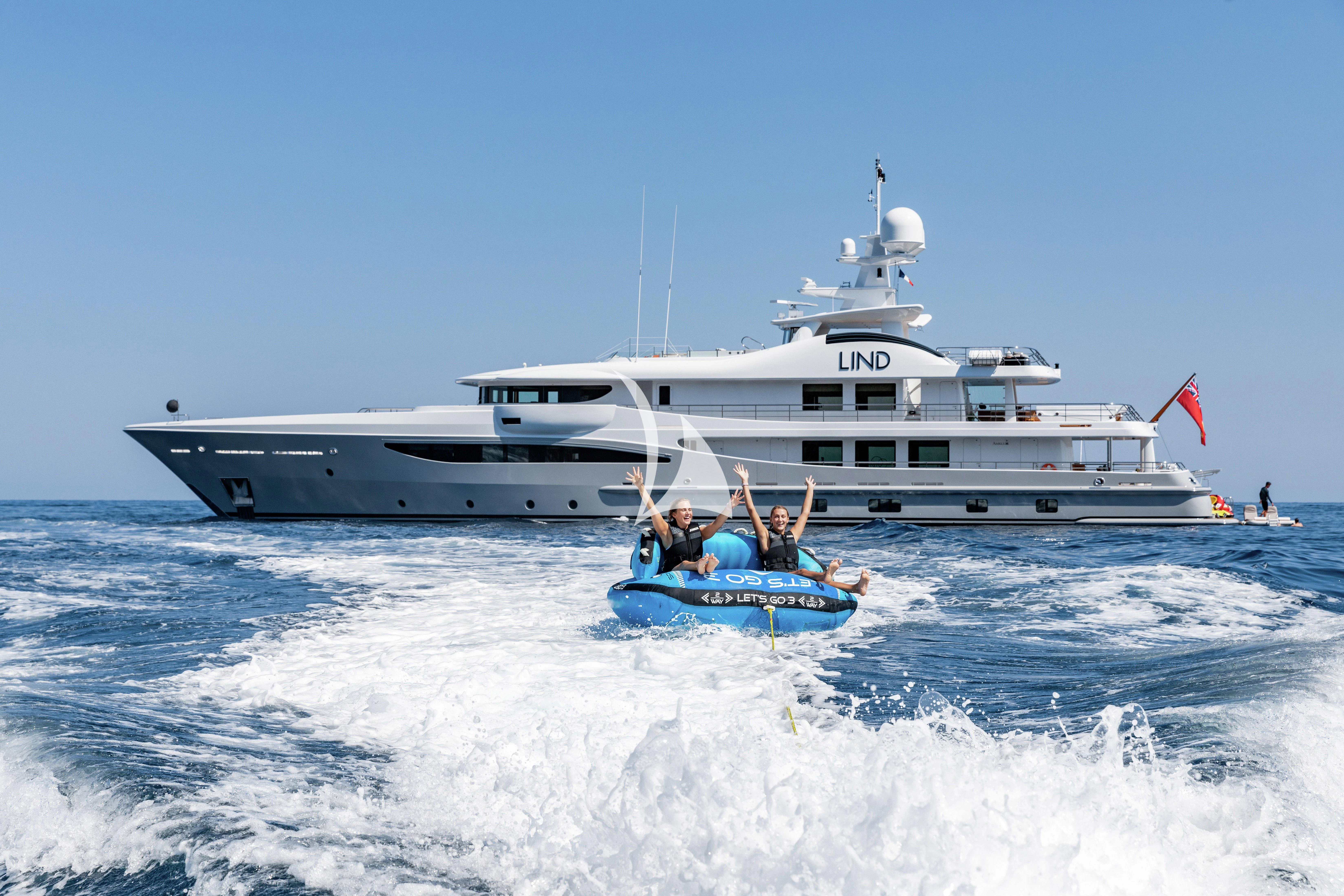 a boat in the water aboard LIND Yacht for Charter