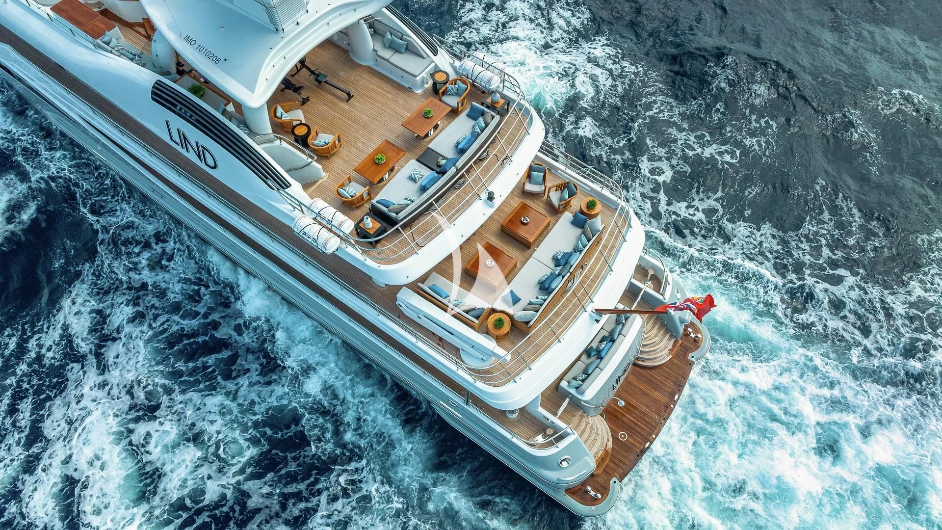 a boat on the water aboard LIND Yacht for Charter