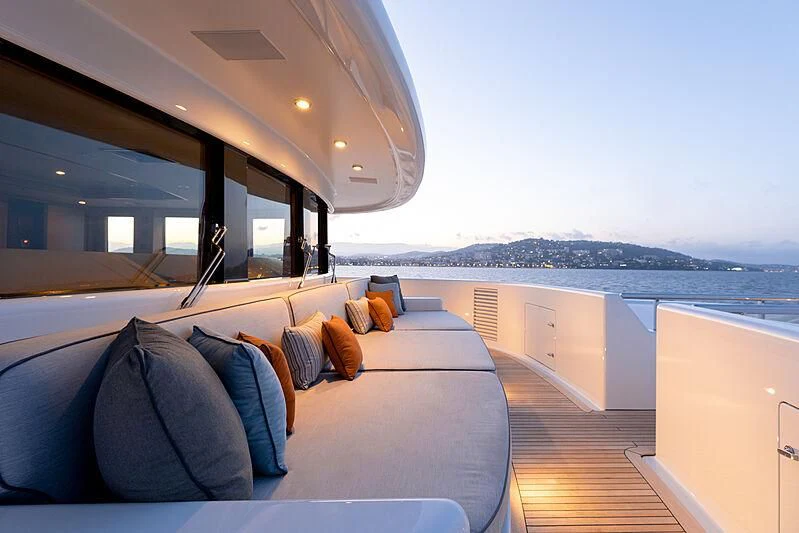 a boat on the water aboard LIND Yacht for Charter