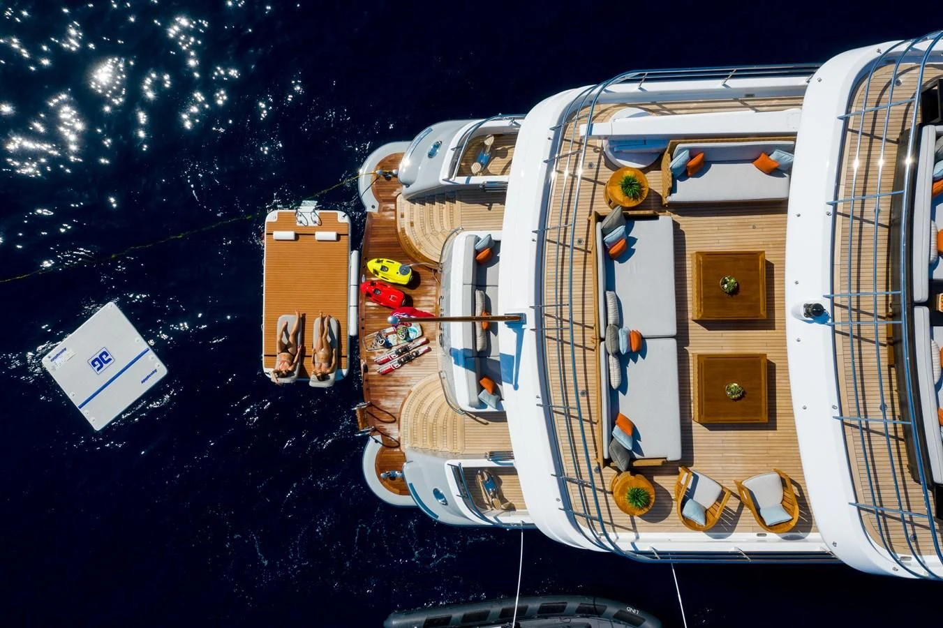 a space shuttle in outer space aboard LIND Yacht for Charter
