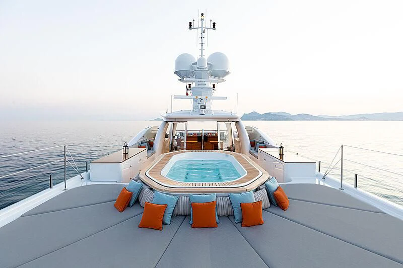a boat on the water aboard LIND Yacht for Charter