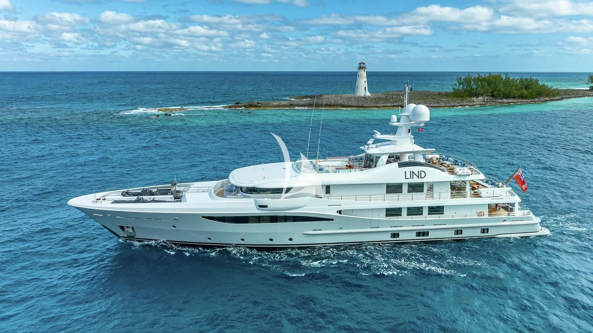 a boat on the water aboard LIND Yacht for Charter