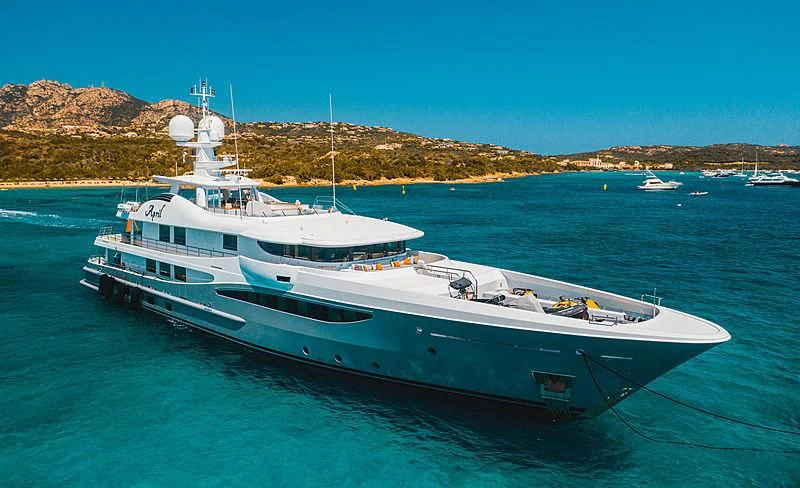 a boat in the water aboard LIND Yacht for Charter