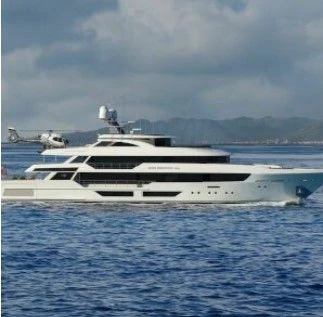 a large white yacht in the water aboard WESTPORT 5201 Yacht for Sale