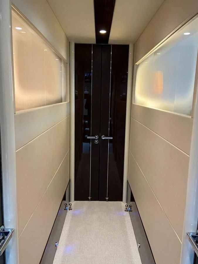 a door in a room aboard BG Yacht for Sale