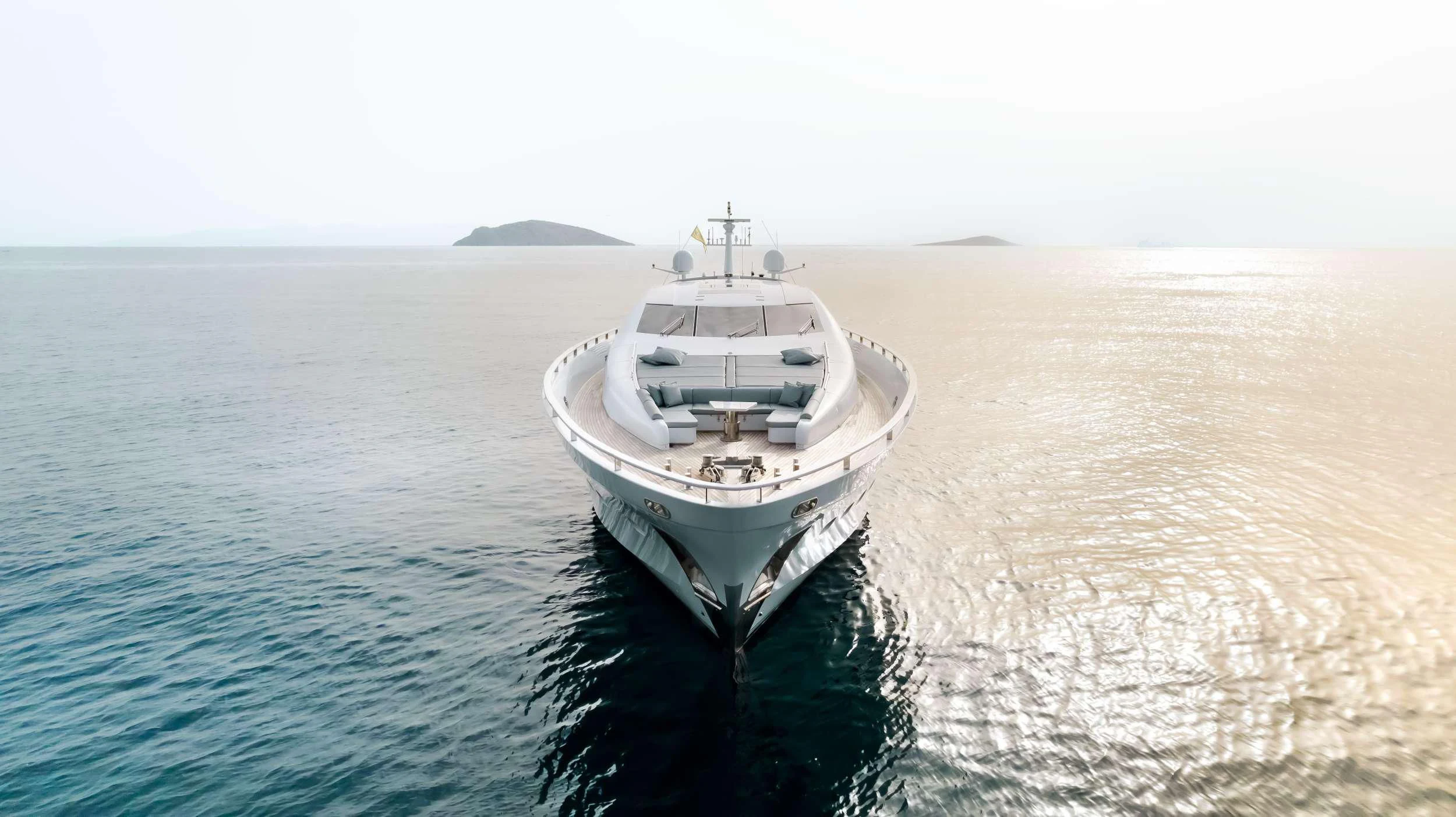 a boat in the water aboard MAC Yacht for Sale