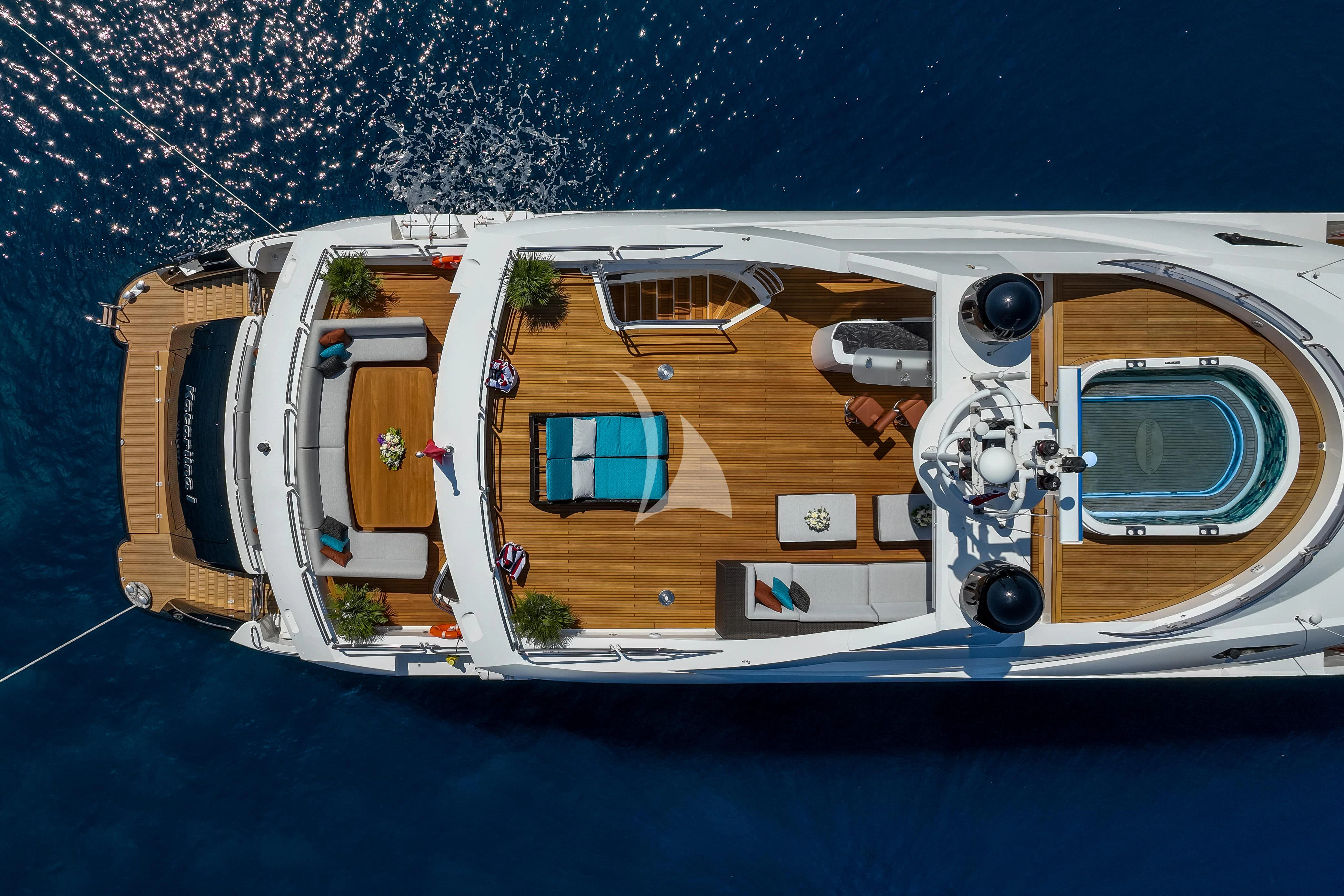 a space ship with a satellite dish aboard KATARIINA I Yacht for Sale