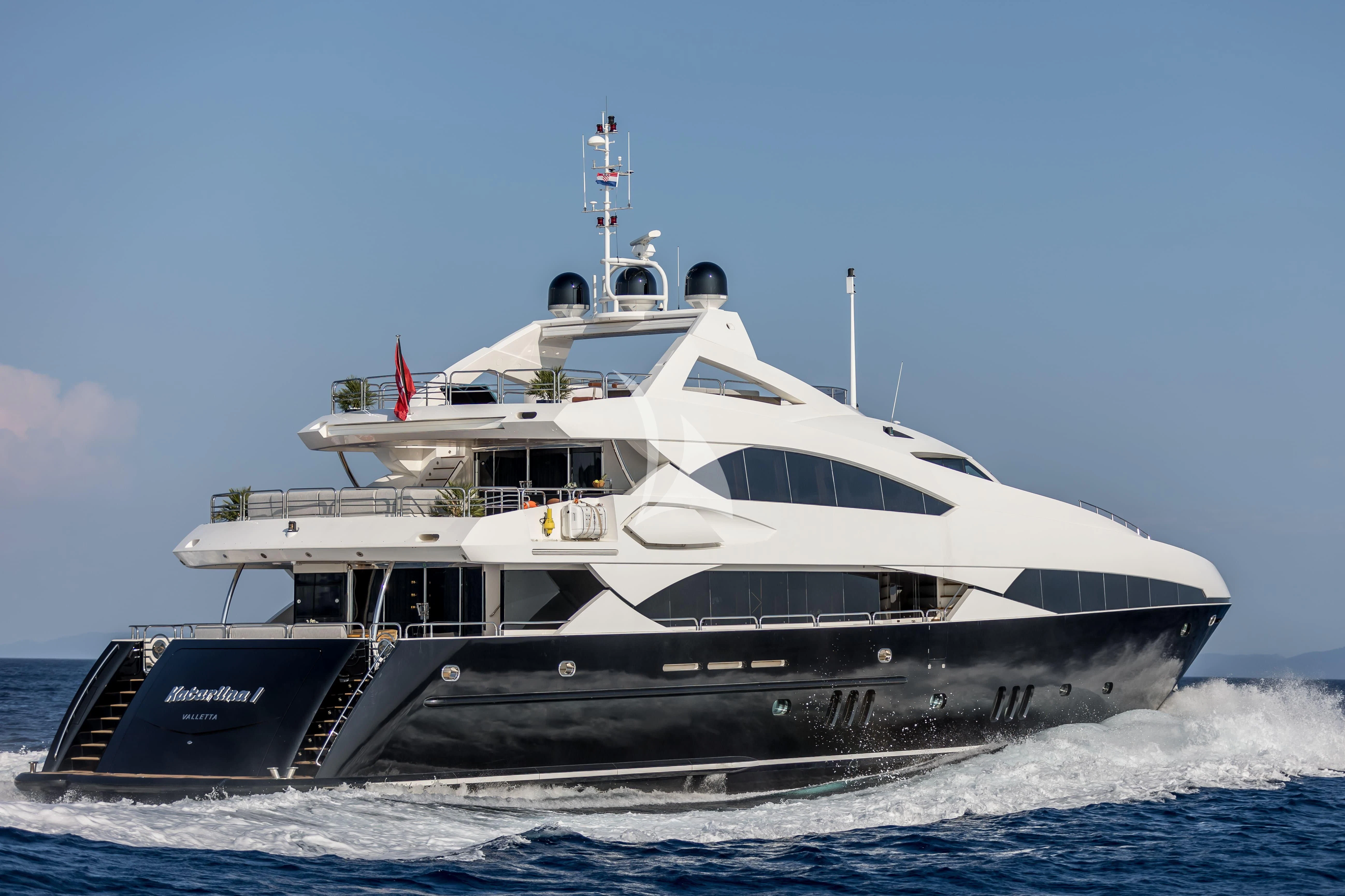 a large boat in the water aboard KATARIINA I Yacht for Sale