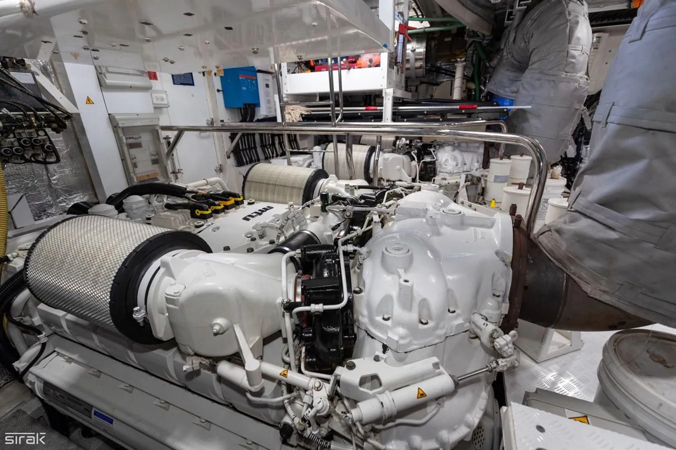 a machine with a large amount of pipes aboard MOZZ II Yacht for Sale