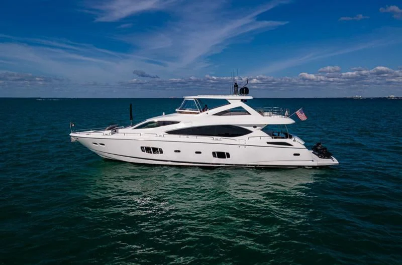 a white yacht in the water aboard MOZZ II Yacht for Sale