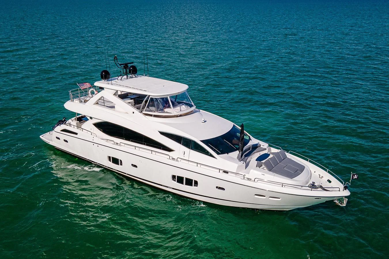 a white yacht in the water aboard MOZZ II Yacht for Sale