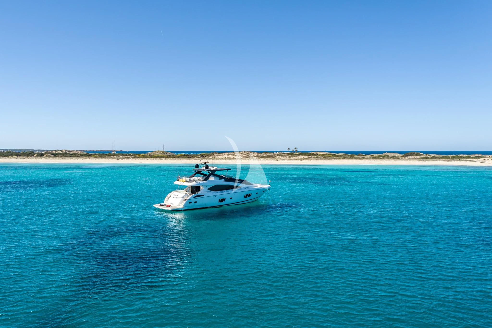 a white boat in the water aboard MOZZ II Yacht for Sale