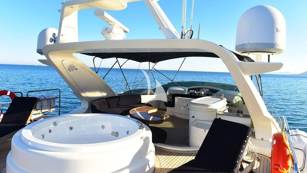 a boat on the water aboard OBSIDIAN Yacht for Sale
